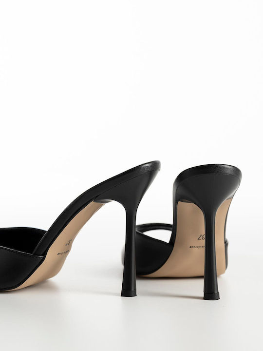 Mules Cu Toc Subțire Înalt Negru K26-069-0907 D-Negru