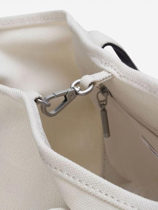 Mmq Stoff Damen Handtasche Shopper Schulter Weiße
