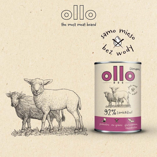 Dog Food Wet Food Dogs in Cans with Lamb and Beef Grain-Free 850gr