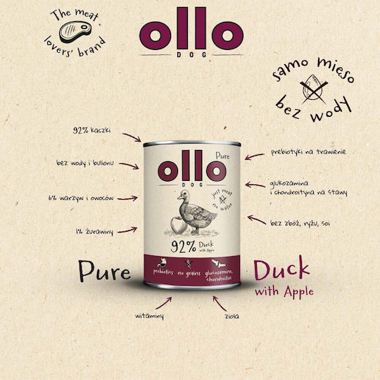 Ollo Wet Food Dogs with Duck 400gr