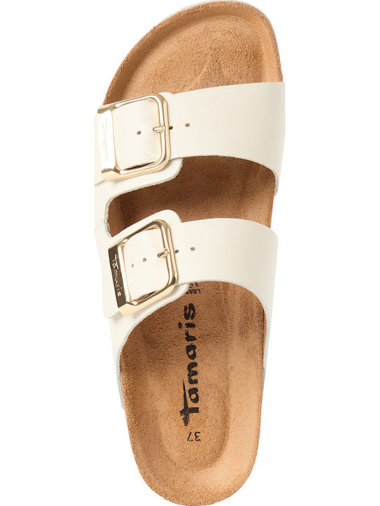 Leather Women's Sandals Ecru