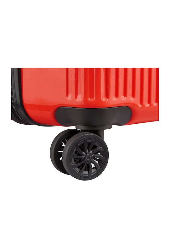 Delsey Ophelie Travel Suitcases Hard Red with 4 Wheels Set of 3pcs