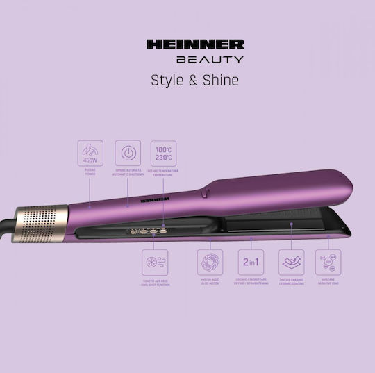 Heinner HHS-Y2IN1BLDC-PP Haarglätter mit Keramikplatten 465W