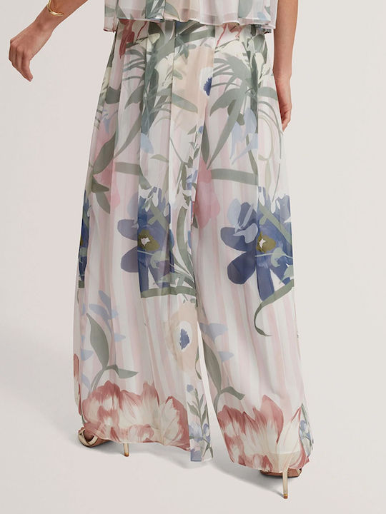 Ted Baker Damentasche Stoffhose Ausgestellt Blumen Rosa