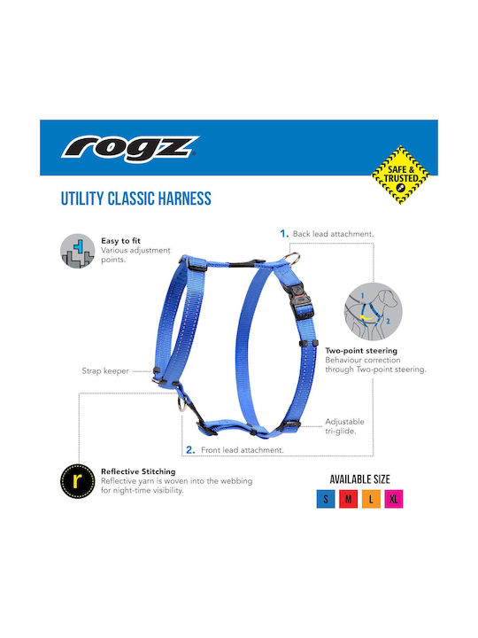 Rogz Σαμαράκι Σκύλου Fancy Μαύρο X-Large 60-100cm RGSJ05A