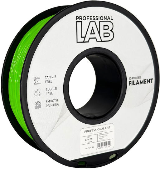 Filament TPU Imprimantă 3D Profesional Lab 1 Kg 1.75 Mm Duritate 95A Flexibil Verde Neon