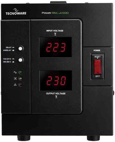 Tecnoware Stabilizer Tecnoware 2000va Voltage Stabilizer Single-phase 2 Schuko Sockets