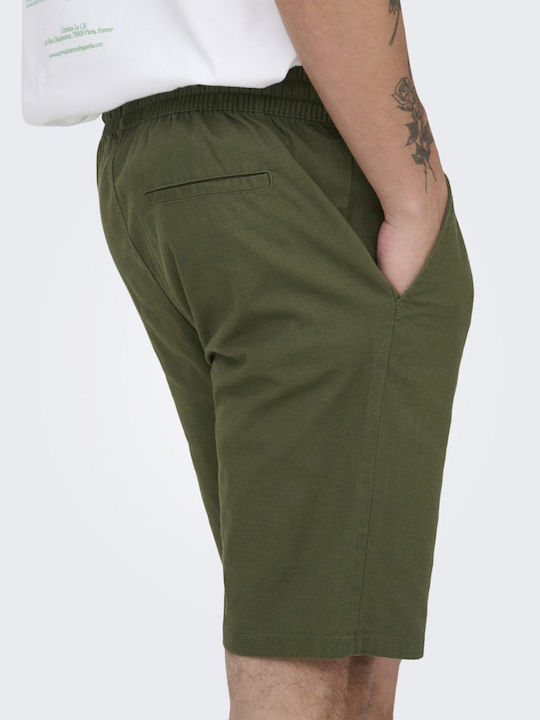Herren Shorts Olive