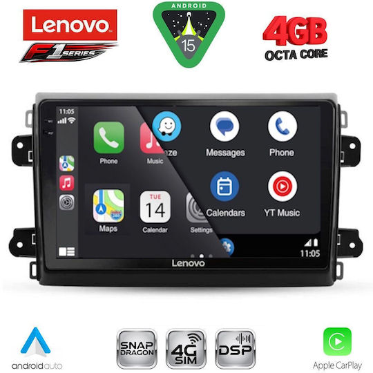 Lenovo Ηχοσύστημα Αυτοκινήτου για Fiat Ducato 2021 (Bluetooth/USB/WiFi/GPS/Apple-Carplay/Android-Auto) με Οθόνη Αφής 9"