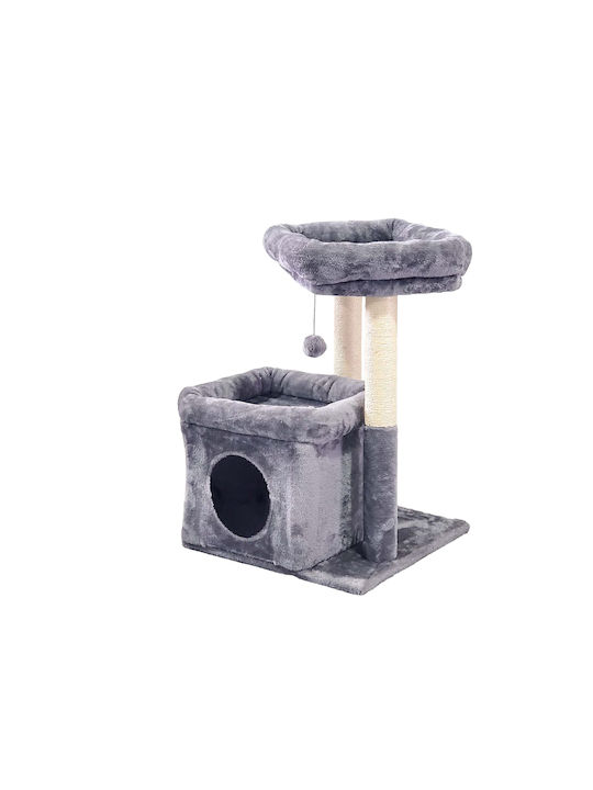 Animal Cat Scratching Post Cat Trees Gray 2 levels 40x40x68cm
