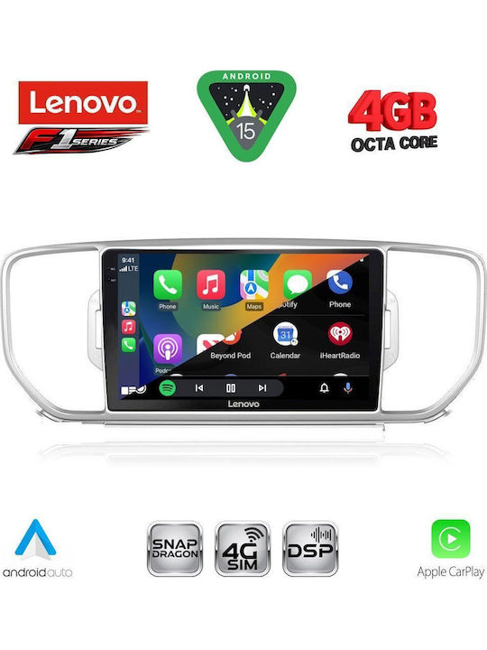 Lenovo Car Audio System for Kia Sportage 2015-2018 Bluetooth USB WiFi GPS Apple CarPlay Android Auto with 9" Touch Screen