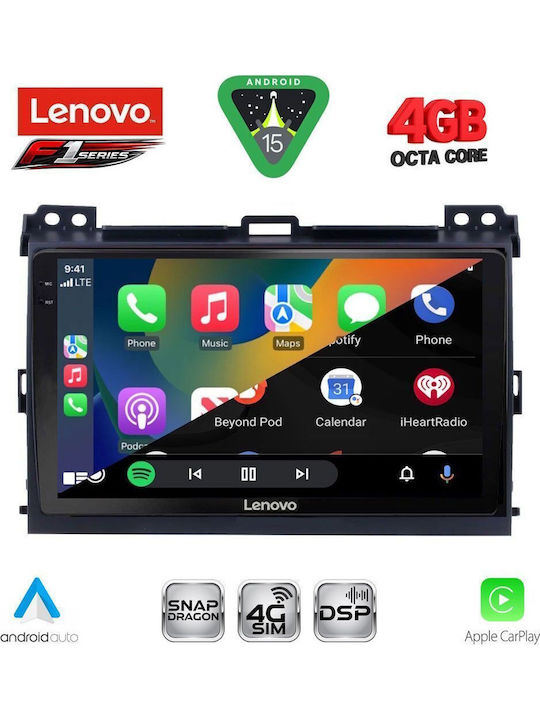 Lenovo Car Audio System for Toyota Land Cruiser 2002-2008 Bluetooth USB WiFi GPS Apple CarPlay Android Auto with 9" Touch Screen