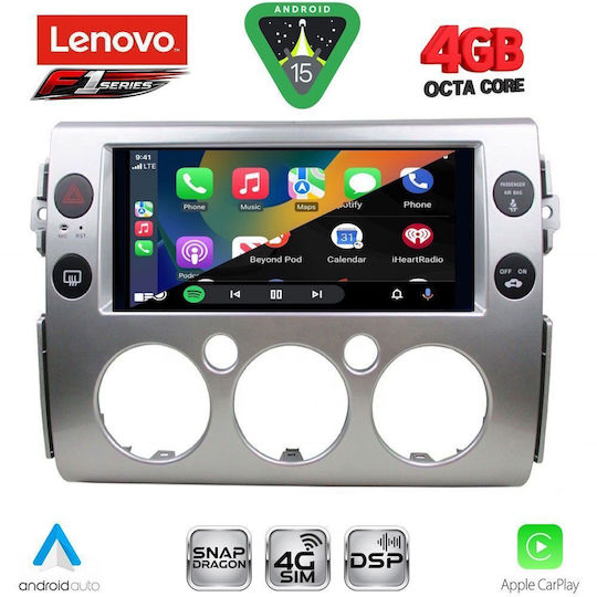 Lenovo Ηχοσύστημα Αυτοκινήτου για Toyota FJ 2007-2013 (Bluetooth/USB/WiFi/GPS/Apple-Carplay/Android-Auto) με Οθόνη Αφής 9"