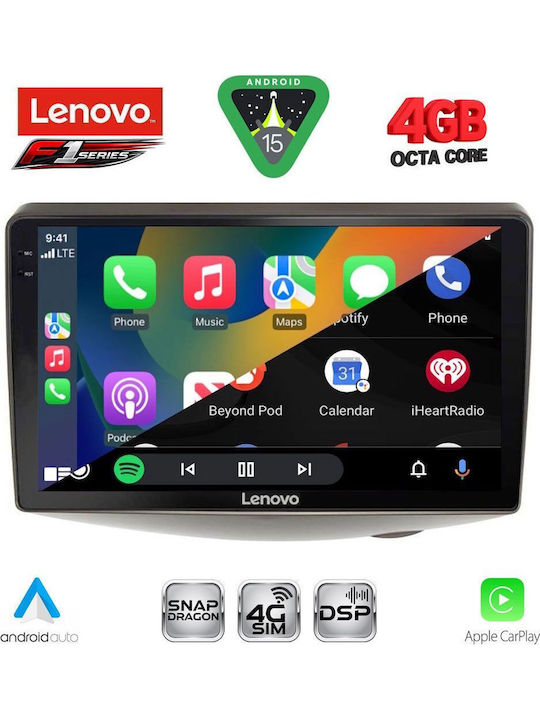 Lenovo Car Audio System for Toyota Yaris 1999-2006 (Bluetooth/USB/WiFi/GPS/Apple CarPlay/Android Auto) with 9" Touch Screen