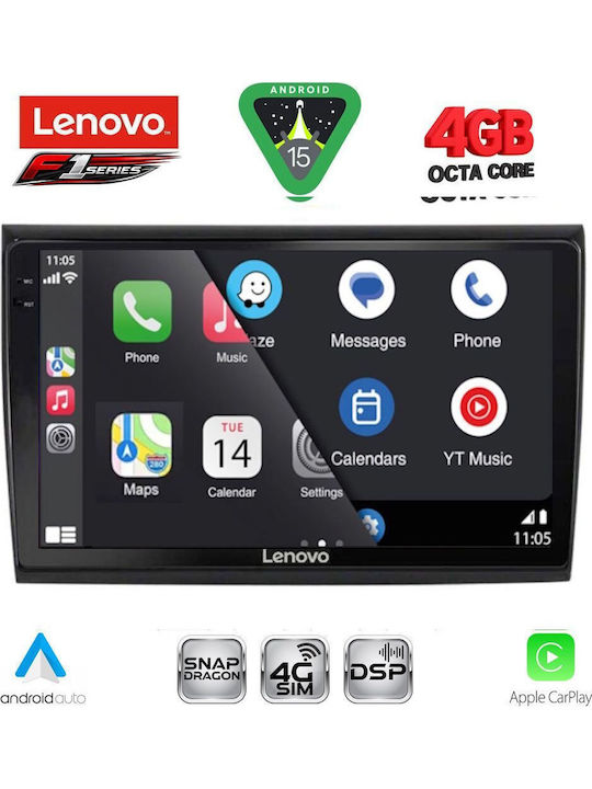 Lenovo Car Audio System for Fiat Bravo 2007-2019 Bluetooth USB WiFi GPS Apple CarPlay Android Auto with 9" Touch Screen