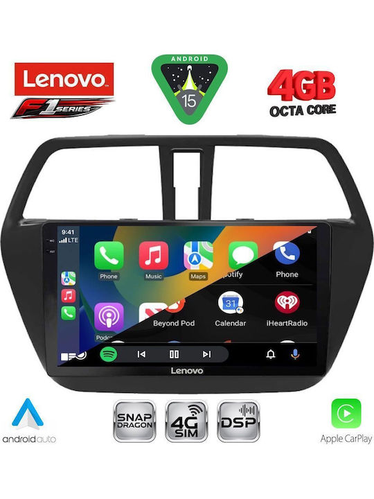 Lenovo Car Audio System for Suzuki SX4 S-Cross 2014-2021 Bluetooth USB WiFi GPS Apple CarPlay Android Auto with 9" Touch Screen