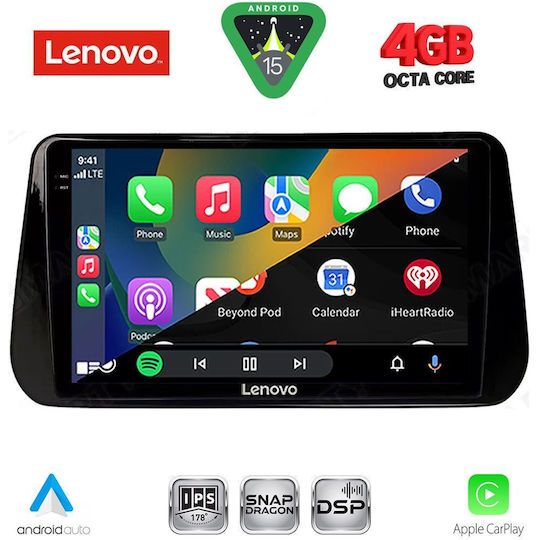 Lenovo Car Audio System for Hyundai iX45 / Santa Fe 2021-2023 (Bluetooth/USB/WiFi/GPS/Apple CarPlay/Android Auto) with 10" Touch Screen