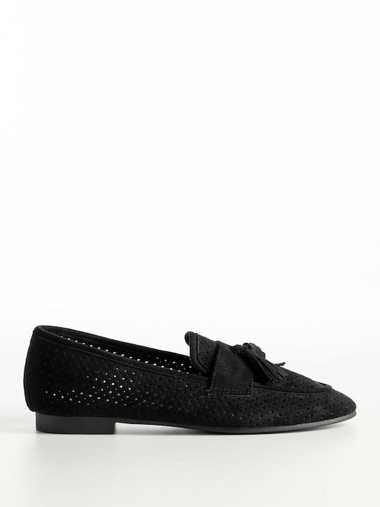 Women's Loafers in Black Colour A26-310-1508-MAVRO