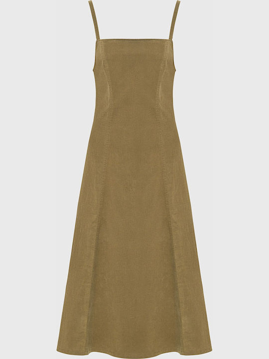 Summer Midi Dress Khaki