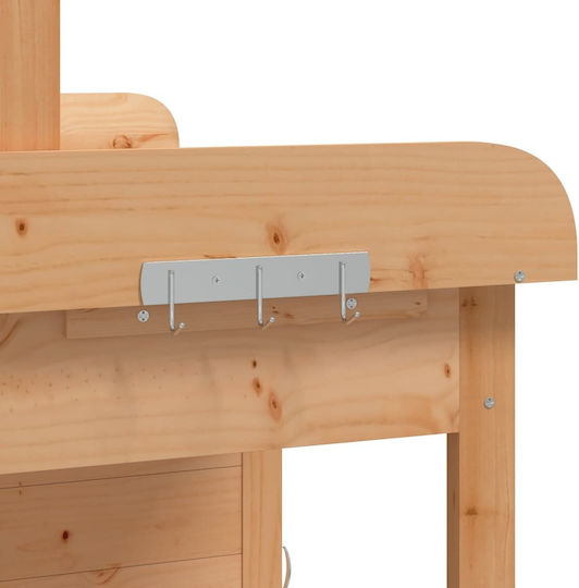 vidaXL Decorative Wooden Garden Workbench 110.5x45x124.5 cm 156344