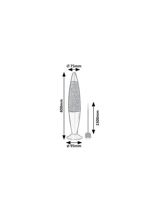 Rabalux Διακοσμητικό Φωτιστικό Glitter LED Lava Lamp 40x40εκ.