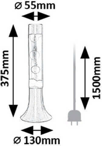 Rabalux Dekoratives Tischlicht LED Lavalampe 37,5x37,5cm