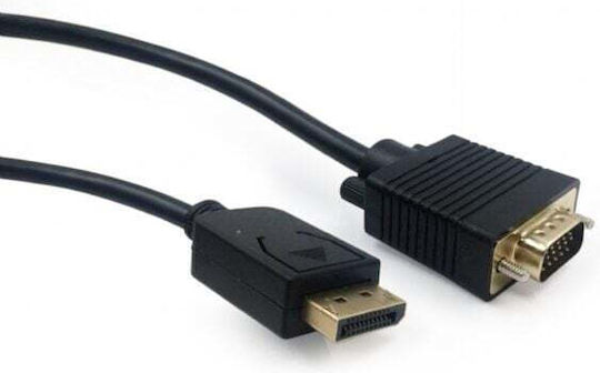 Cablu Video Spacer DisplayPort M La VGA M Adaptor 1.8m Rezoluție Maximă Full HD 1960x1024 1080p La 60Hz Negru "spvc-dpm-vgam-fhd60-1.8" Timbru Verde 0.18 Lei