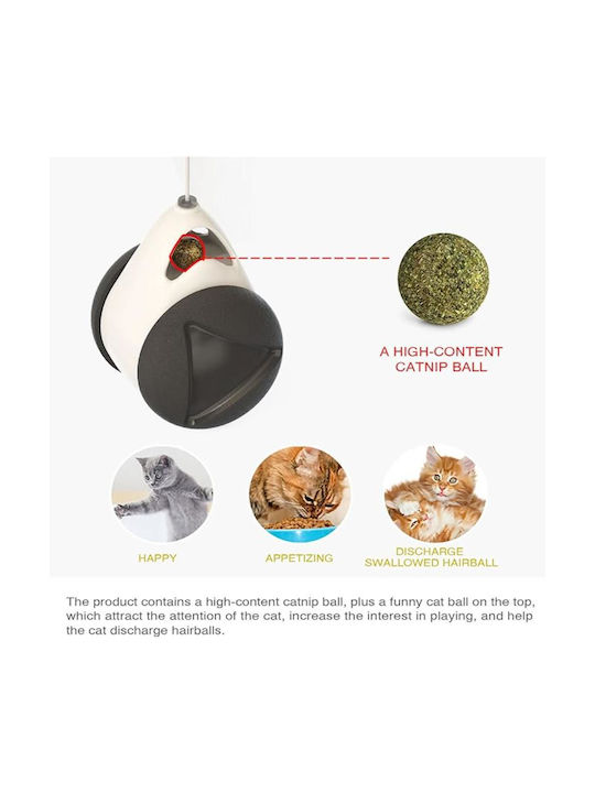 Rotating 360° Automatic Cat Toy Yellow with Catnip