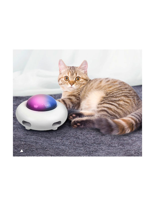 Animal Κινούμενο Παιχνίδι Γάτας Λευκό UFO
