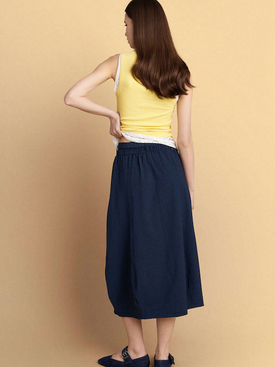 Midi Damenrock Blau