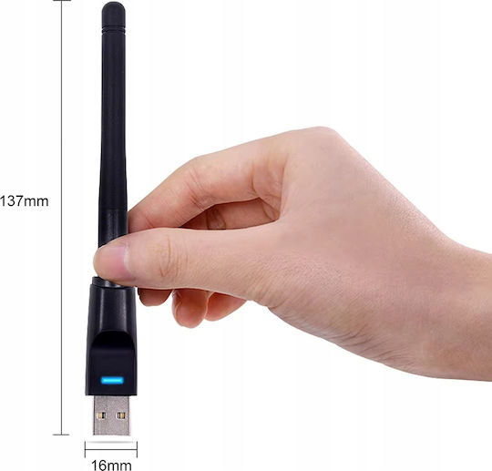 Network Card Usb Wifi Adapter Wi-fi Antenna Dvb-t2 Hevc Tuner Decoder Zenwire Wd-1516