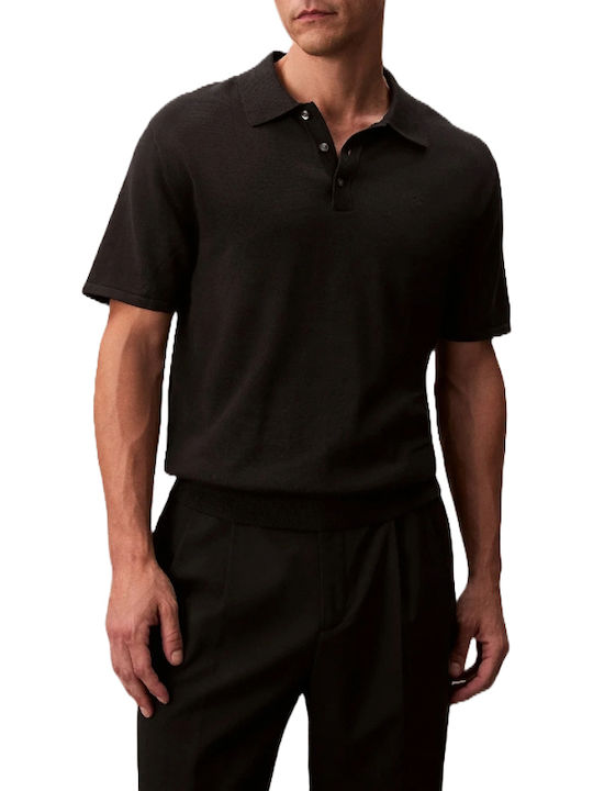 Short Sleeve Polo Black Shirt