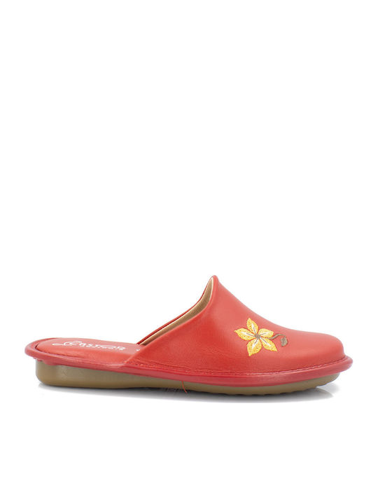 Anatomic Leather Women's Slippers Red
