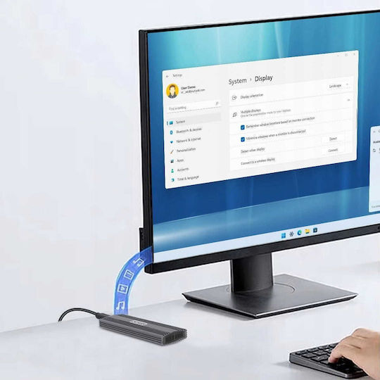 Ssd Gehäuse Adapter M.2 Nvme Pcie Usb-c Laufwerksleser M.2 2230 2242 2260 2280 Laufwerksgehäuse Zenwire Bs-m6n