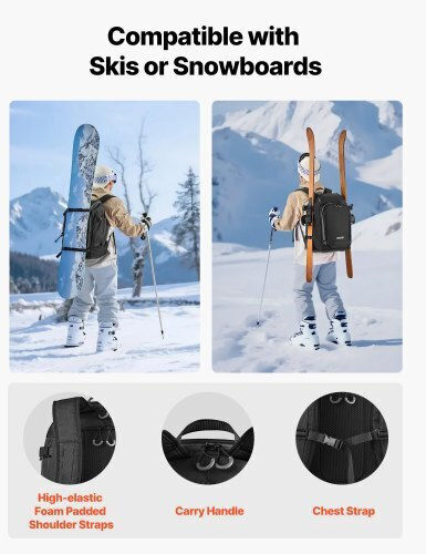 Vevor Τσάντα για Μπότες Σκι & Snowboard Μαύρη