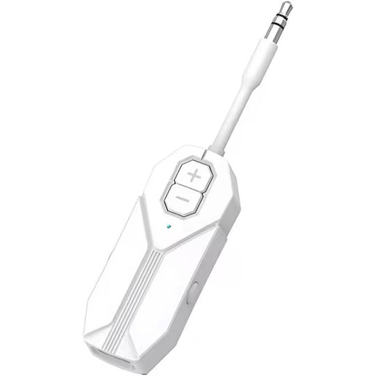 M126 Transmițător Receptor Audio Bluetooth 5.4 Wireless Portabil Compatibil Tv Pc Boxe Căști 3.5mm Aux Baterie Reîncărcabilă Mod Dublu Tx Rx Alb