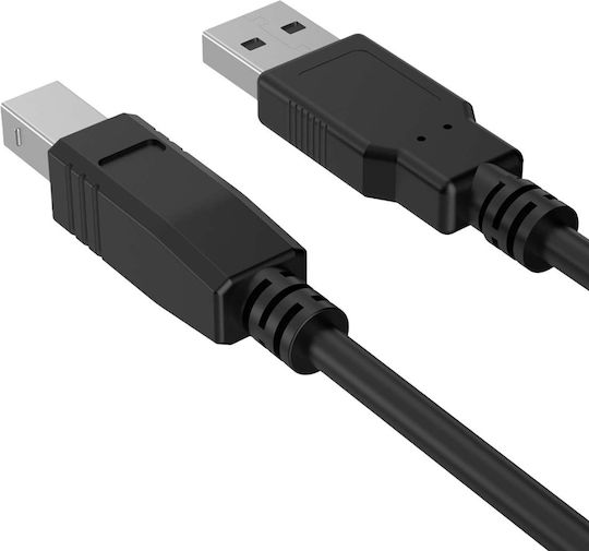 Force Power Usb-B-Stecker Zu Usb-A-Stecker 2.0 Kabel Drucker 1,5m Schwarz