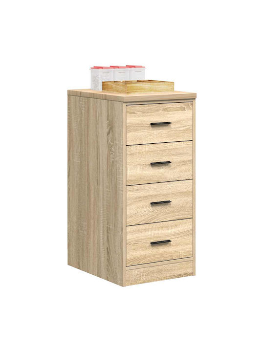 Living Room Display Cabinet Made of Solid Pine Wood 40x51x85cm