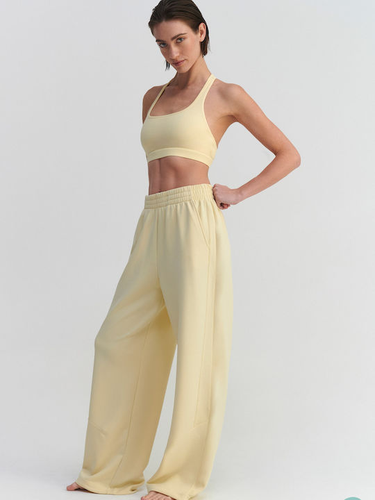 Flared Sweatpants Yellow