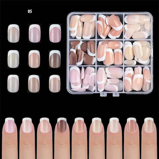 False Nail Tips French in Pink Colour 135 Pieces WDMC05