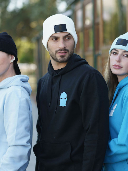 Beanie Unisex Σκούφος Πλεκτός σε Λευκό χρώμα