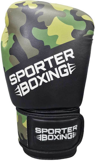 Sporter Boxing Γάντια Πυγμαχίας για Αγώνα Μαύρα