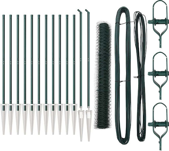 vidaXL Plasă de Sârmă Set Verde 1x25m