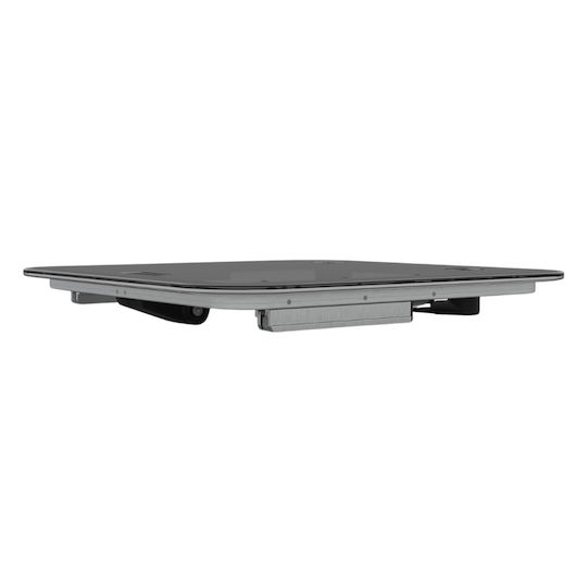 Ultra-Low Profile Hatch Grey Acrylic Silver Frame Hinge Flush Spindle