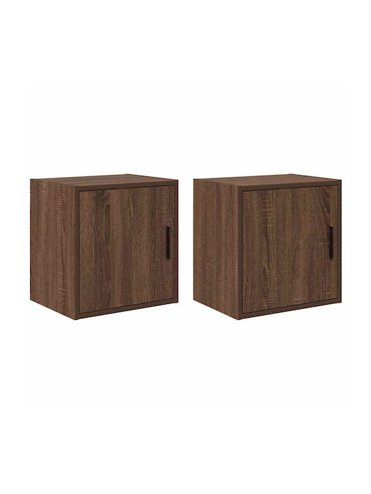 Wall Living Room Cabinet Made of Particle Board Brown Oak 40x30x41cm