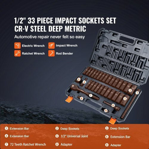 Vevor Vevor Ratschen- und Steckschlüssel-Set 1/2" 33 Stück