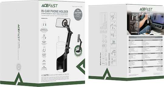 Acefast Car Mobile Mount with Magnet Black