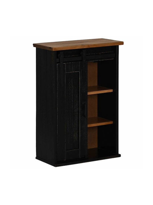 Ντουλάπι Τοίχου Μαύρο 49x22.5x70εκ.