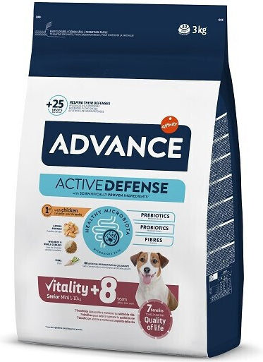 Affinity Advance Senior Mini 3kg Ξηρά Τροφή για Ηλικιωμένους Σκύλους Μικρόσωμων Φυλών με Κοτόπουλο και Ρύζι