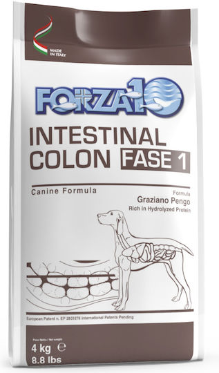 Forza10 Intestinal Colitis Fase 1 4kg Trockenfutter für Hunde mittlerer Rassen Diät mit Reis und Fisch